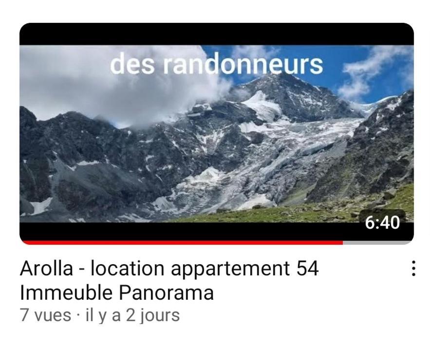 Le Panorama - Appartement 54 A Arolla Face Aux Montagnes A 150M Des Pistes エヴォレーヌ エクステリア 写真